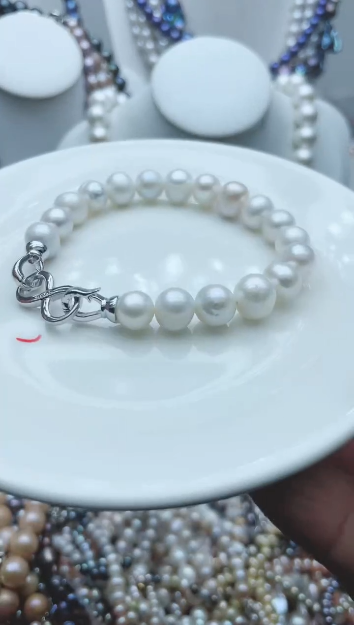 【闪购商品】淡水珍珠颈饰钛钢1