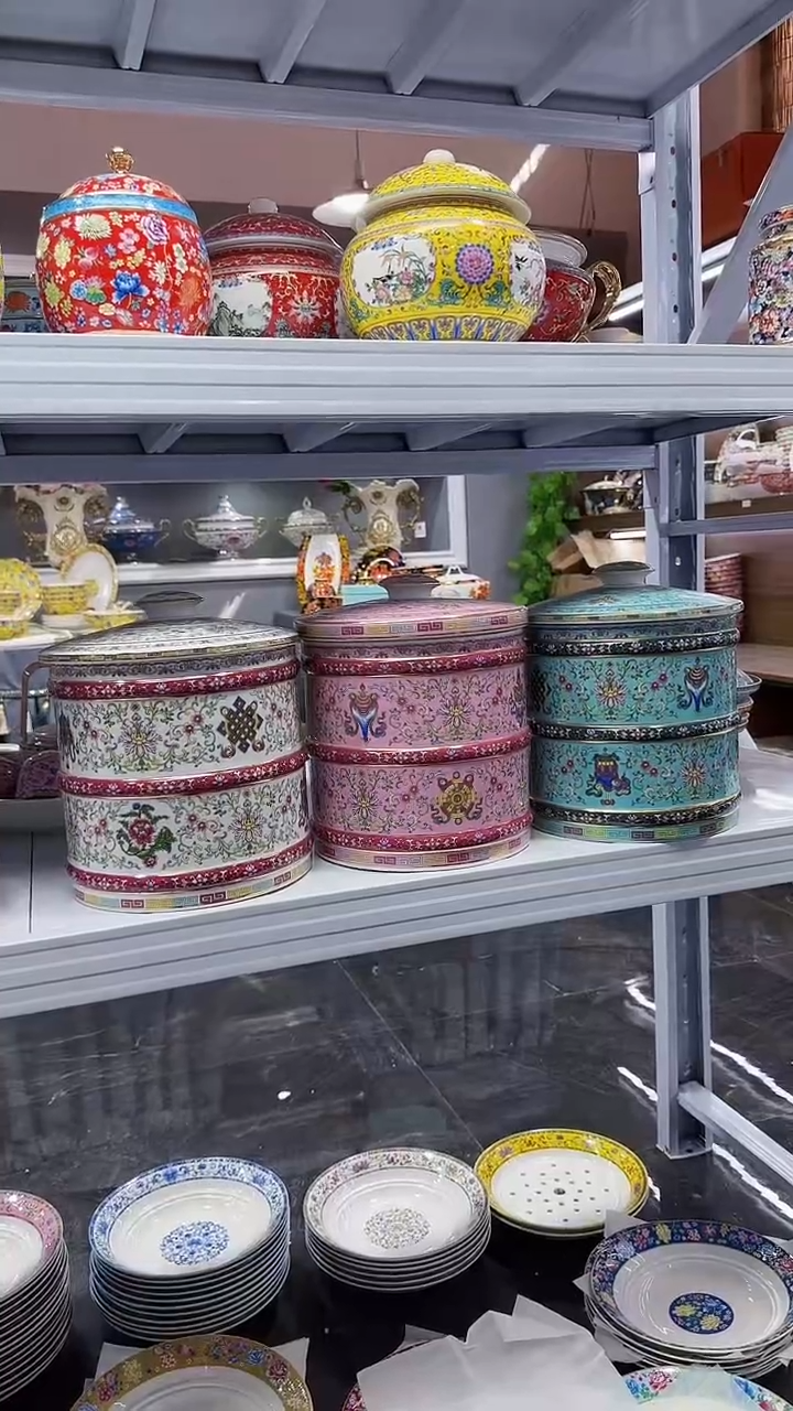 【闪购商品】瓷片茶叶罐2个景德镇  