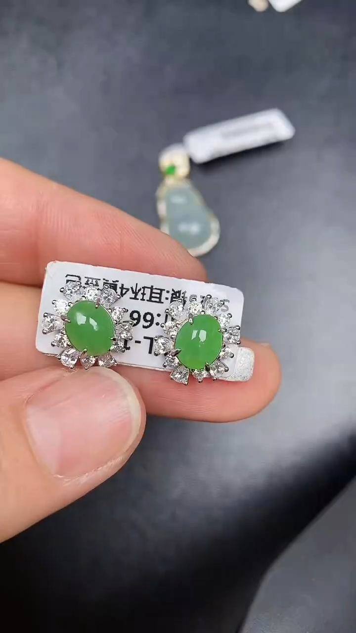银S925镶嵌戒指翡翠1660