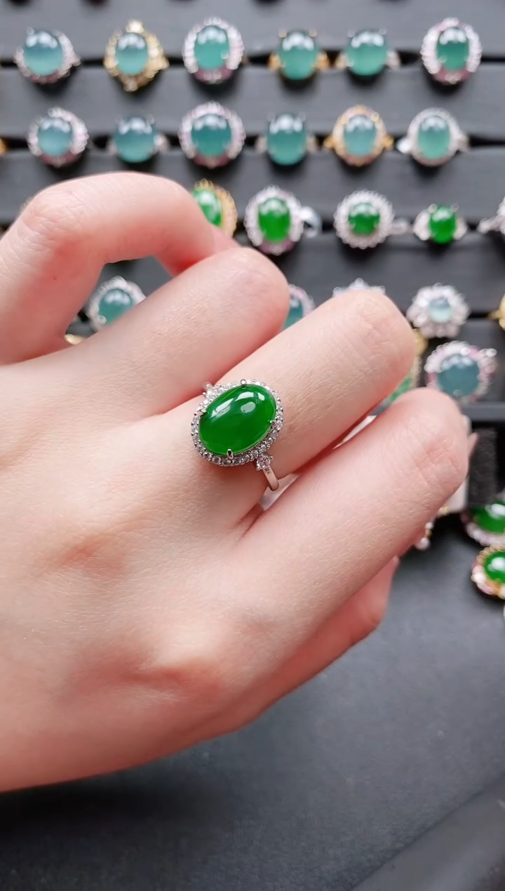 【闪购商品】翡翠戒指银S925镶嵌11111111