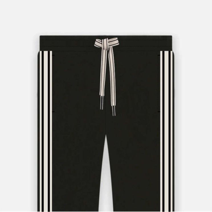 【国王的礼物】高奢新款黑色高档男裤爆款条纹潮长裤直筒裤#2311C