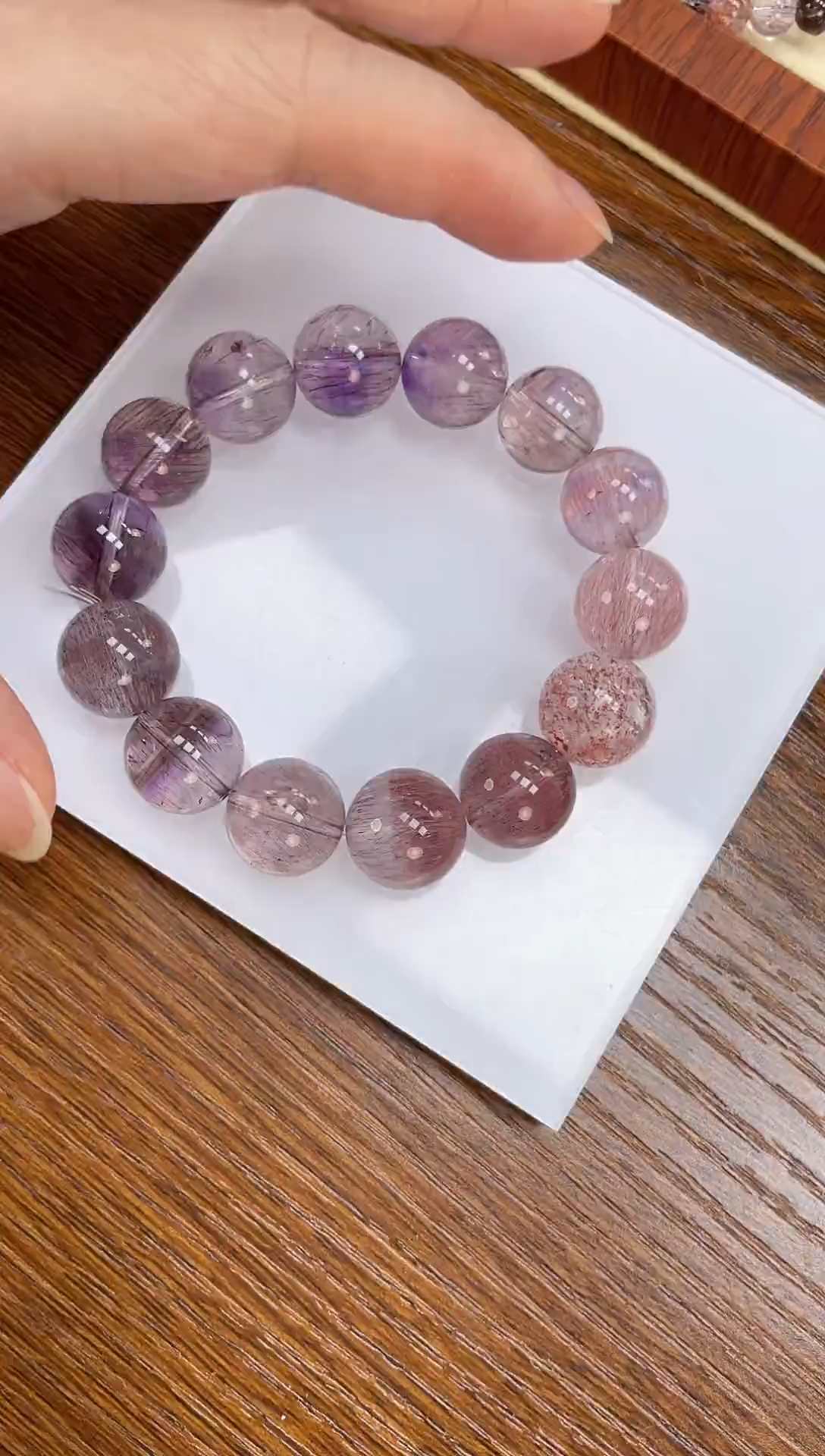 【闪购商品】水晶手链未镶嵌天然超七13mm 多样性发一