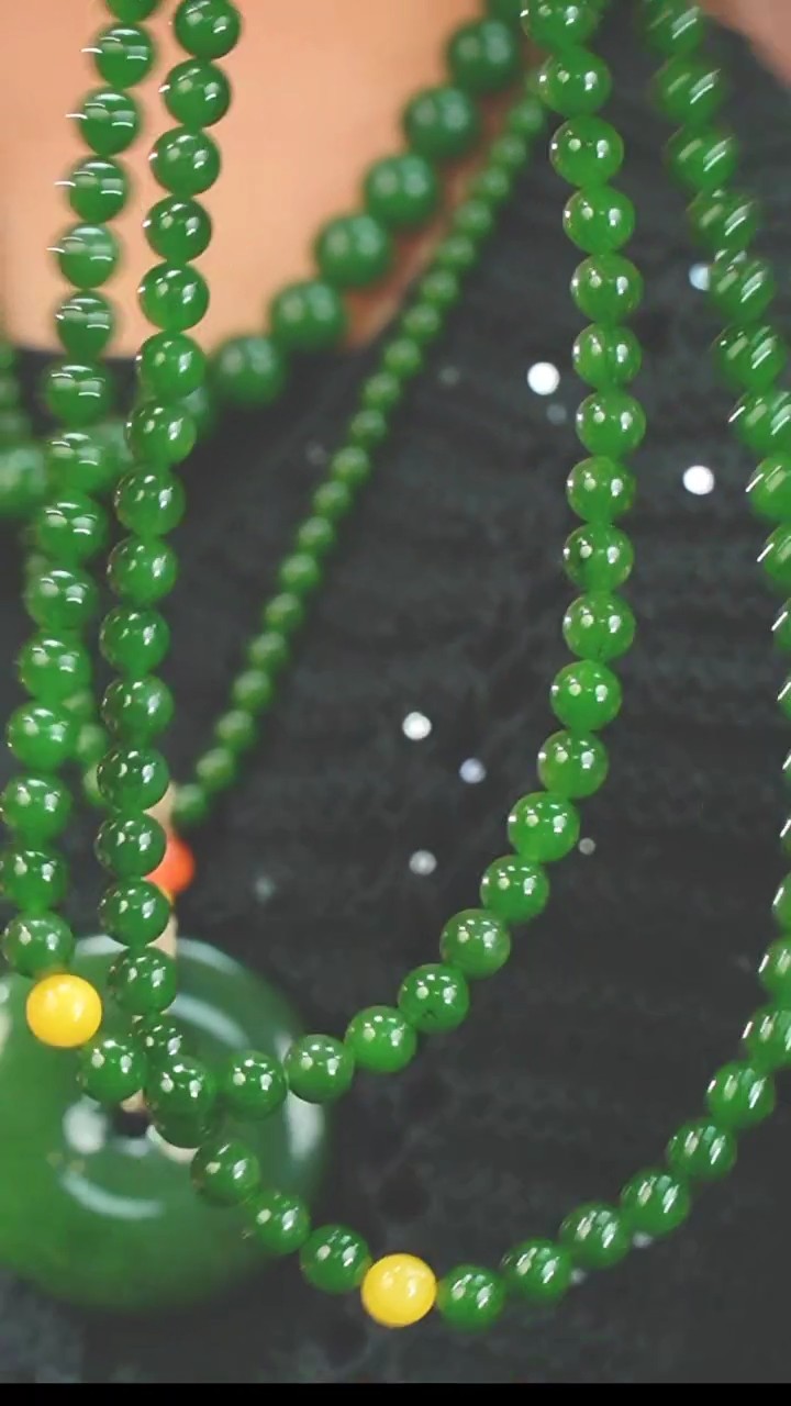 【闪购商品】和田玉（碧玉）108未镶嵌项链