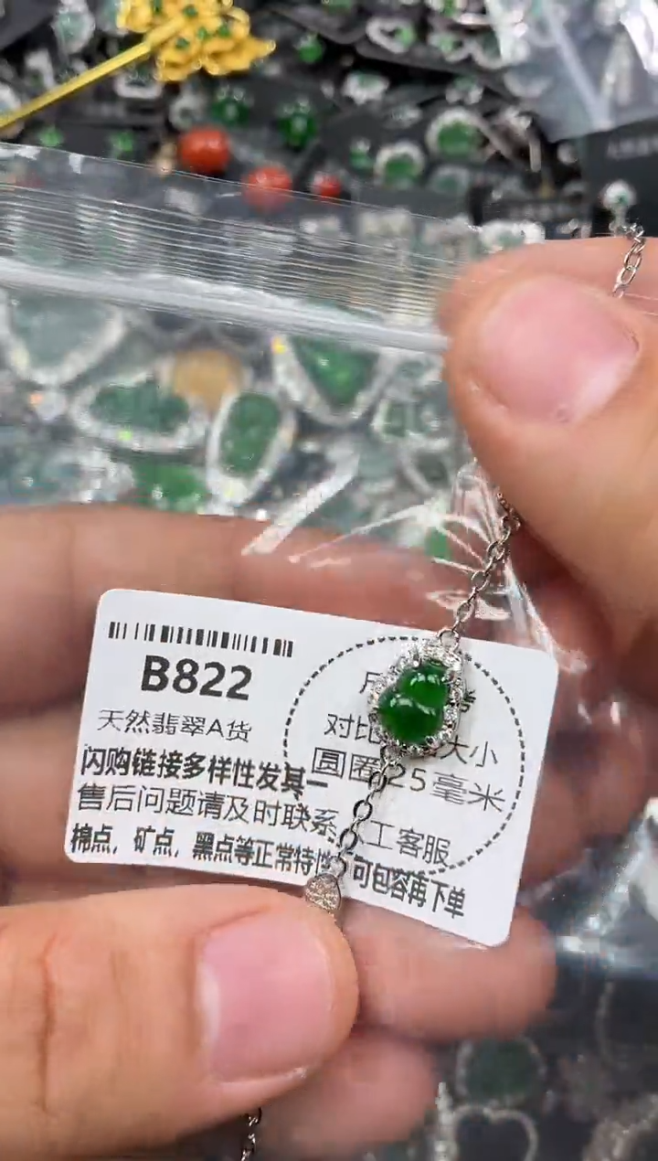 颈饰未镶嵌翡翠B822手链