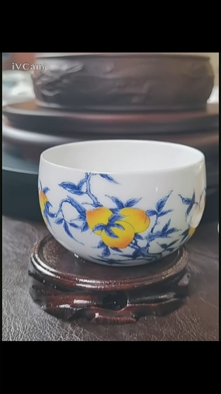 中式景德镇九桃献寿