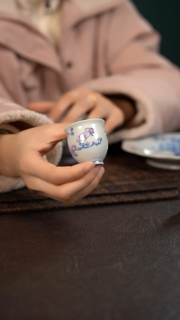 【闪购商品】杯聚澜堂斗彩玉兰花小玉兰杯