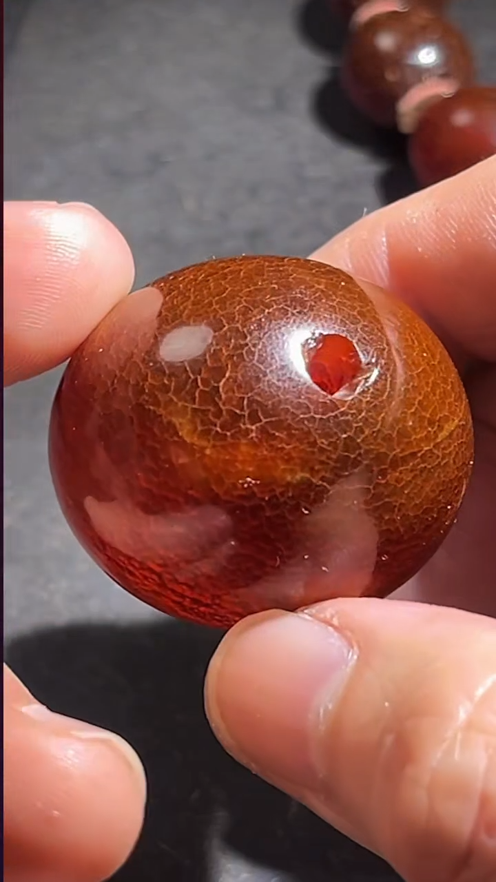 蜜蜡颈饰未镶嵌pz1206-56老蜜蜡单珠约33.6mm