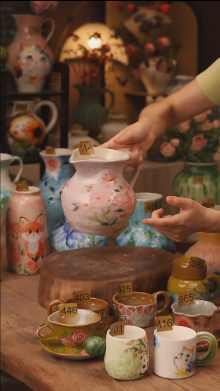 陶瓷景德镇设计师手作花器摆件侘寂风114