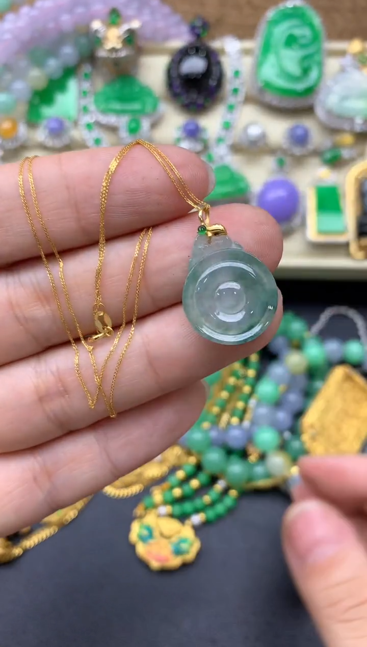 【闪购商品】翡翠颈饰18K金镶嵌366-中国好珍宝