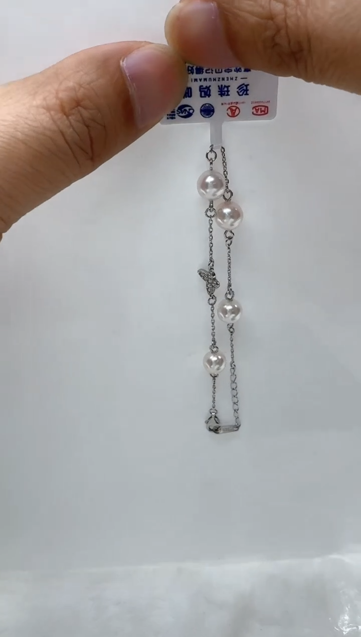 【闪购商品】海水珍珠手链银S925镶嵌清货