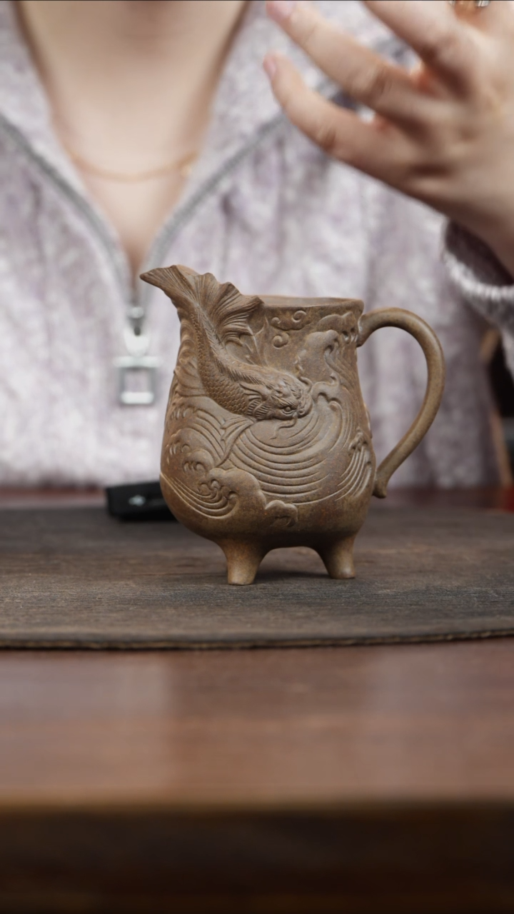 【闪购商品】紫砂茶叶罐古法烧堆绘鲤鱼公道