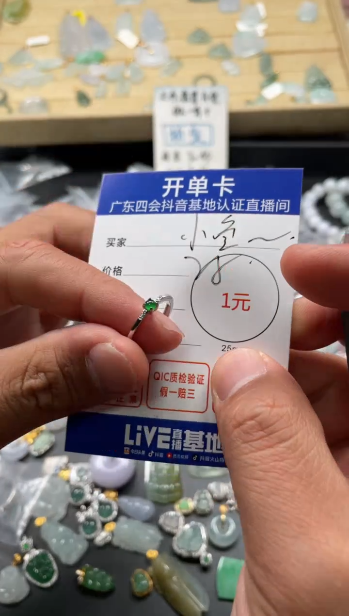 颈饰未镶嵌翡翠小*挂件