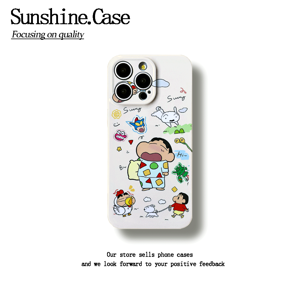 菲林壳精孔睡觉小新适用苹果16promax/15华为oppo小米vivo防摔