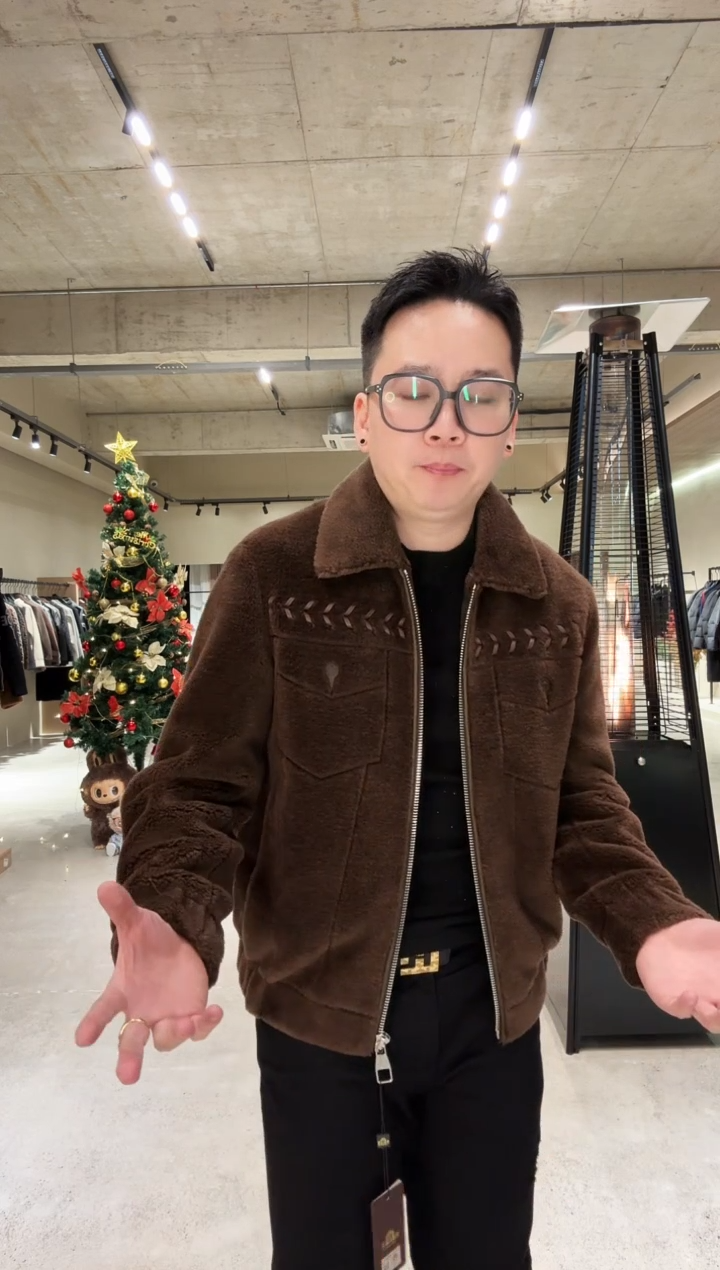 男士兽王羊毛夹克 深咖色 56码（175-190斤）