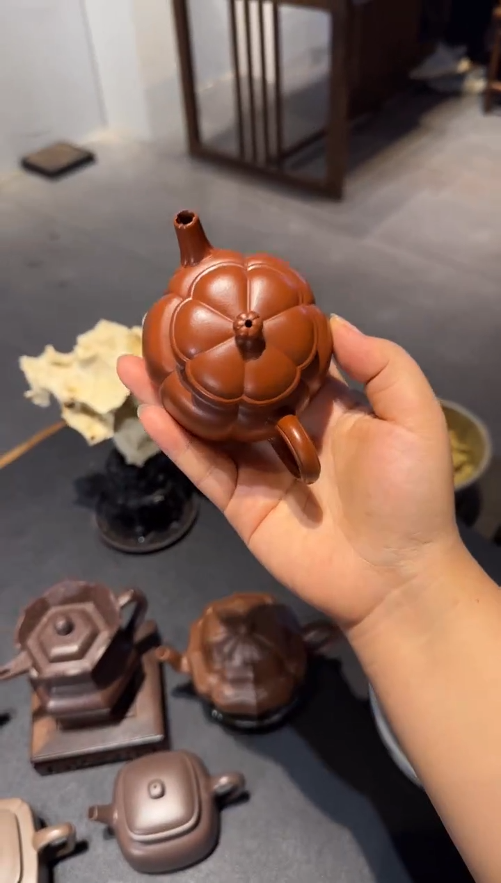茶壶紫砂鱼*桥繁花 朱泥