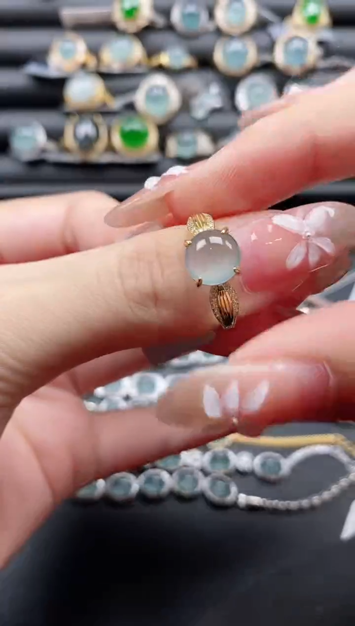 【闪购商品】翡翠戒指银S925镶嵌1111