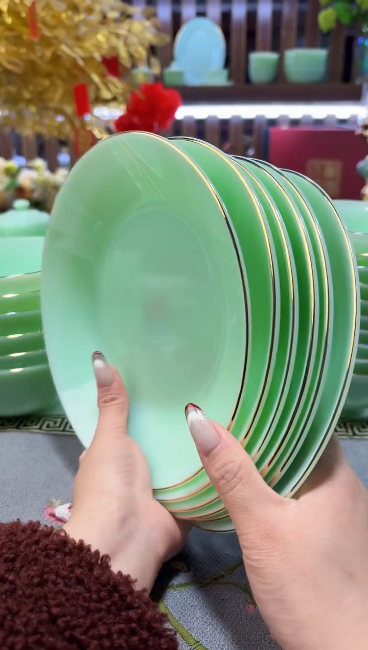 玉瓷8英寸深盘6个