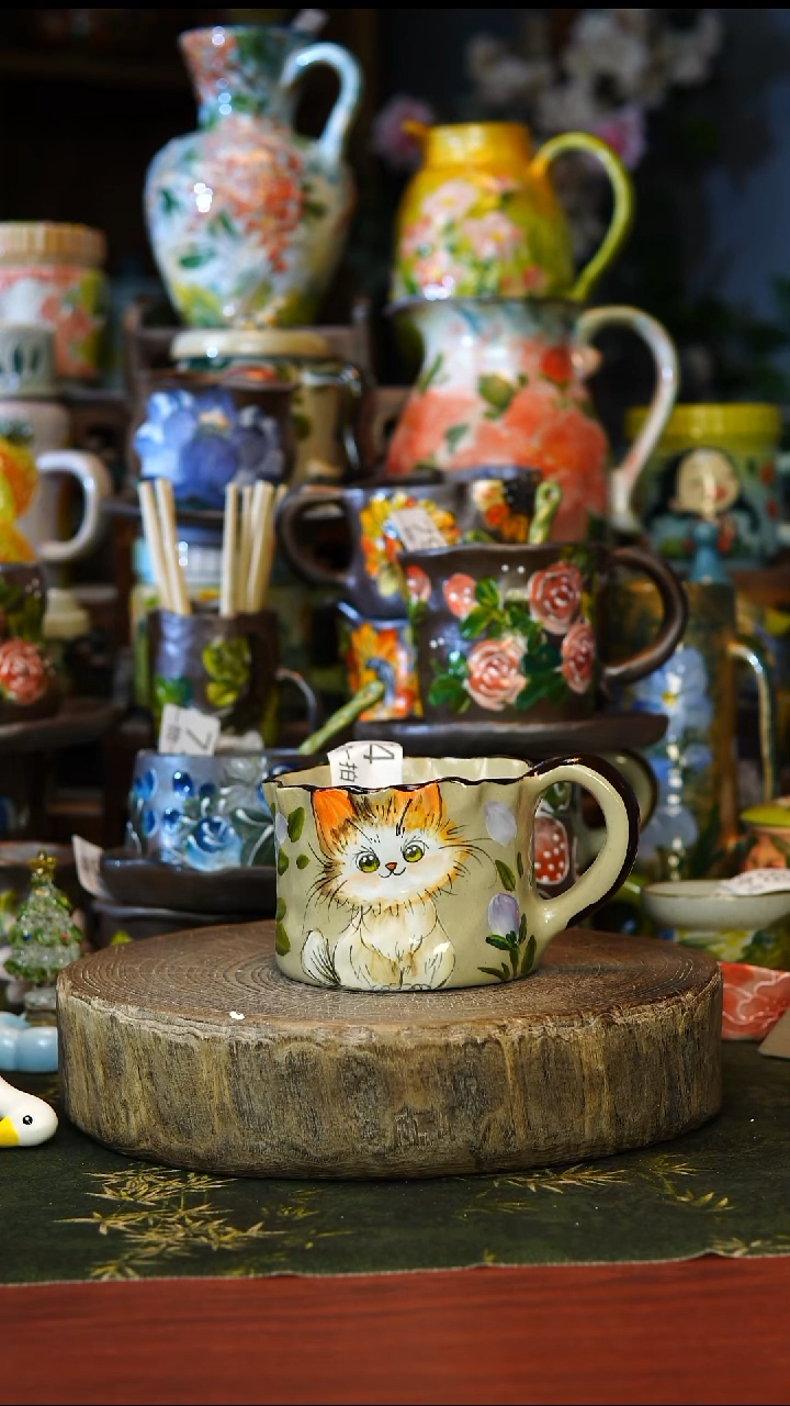 陶瓷74景德镇手工手绘釉下彩