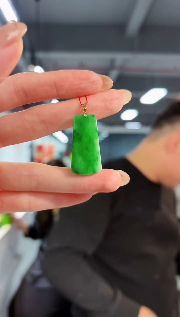 【闪购商品】翡翠颈饰18K金镶嵌缅料A货/支持复检/一件