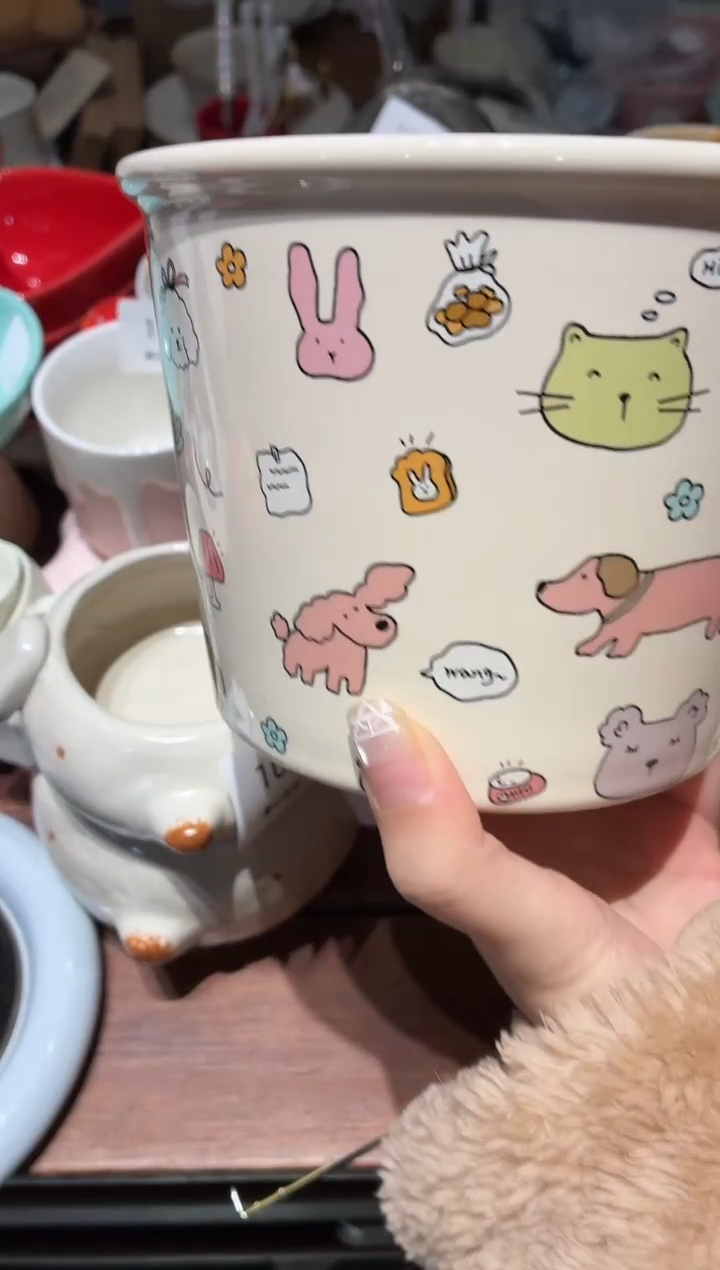 瓷120小猫小狗泡面桶