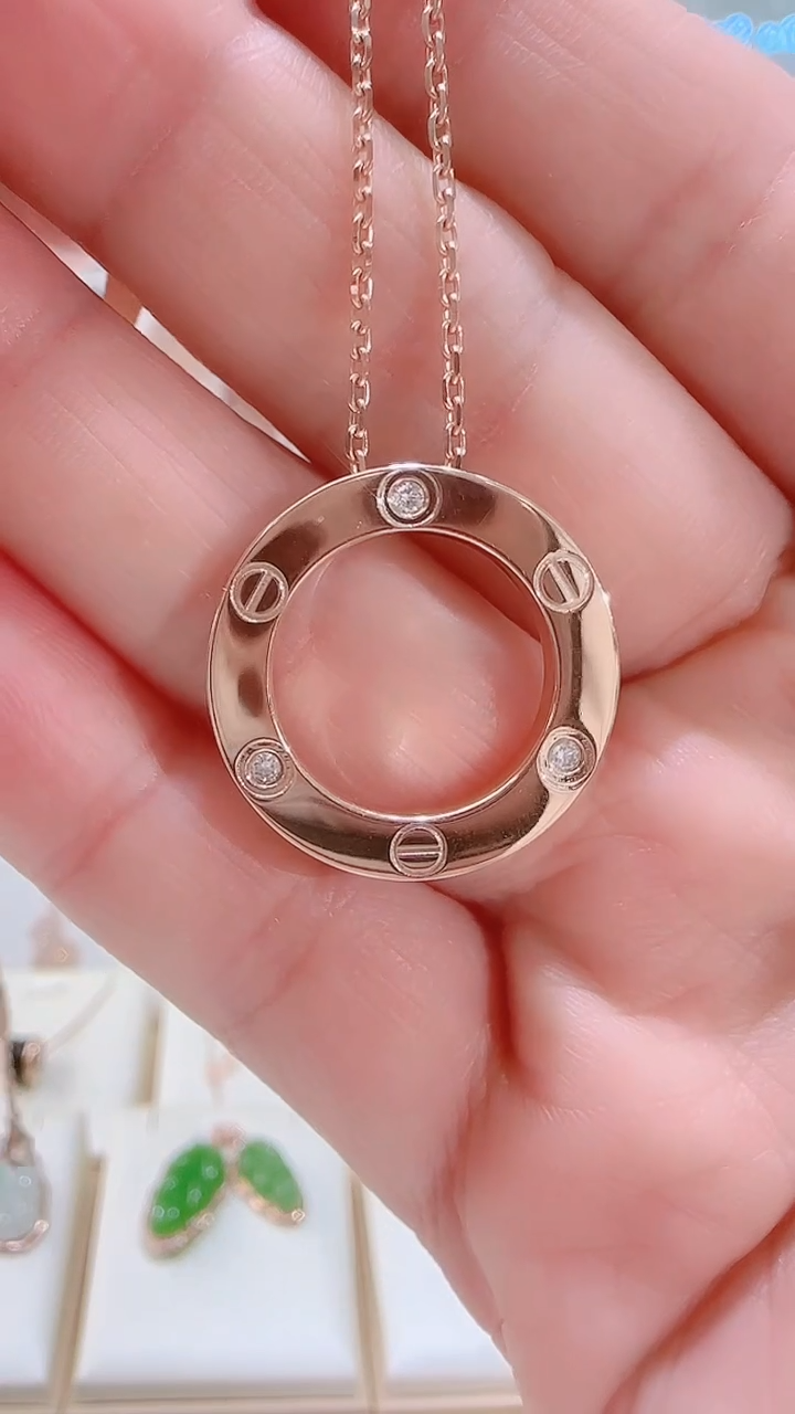 【闪购商品】钻石套链18K金镶嵌套链