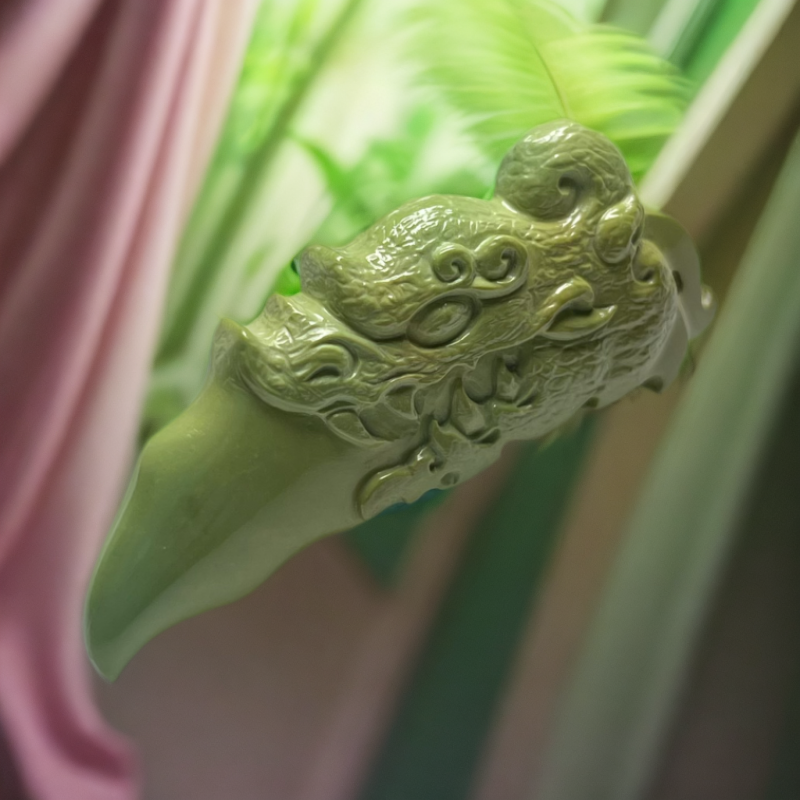 【帝丰】湖北十堰天然原矿绿松石高瓷精工狼牙吊坠配饰