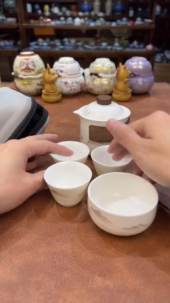 真的很便宜会开片的旅行茶具