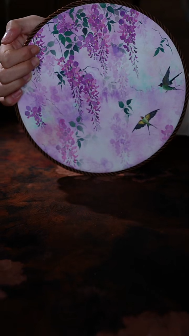 紫藤花摆件茶盘111111111