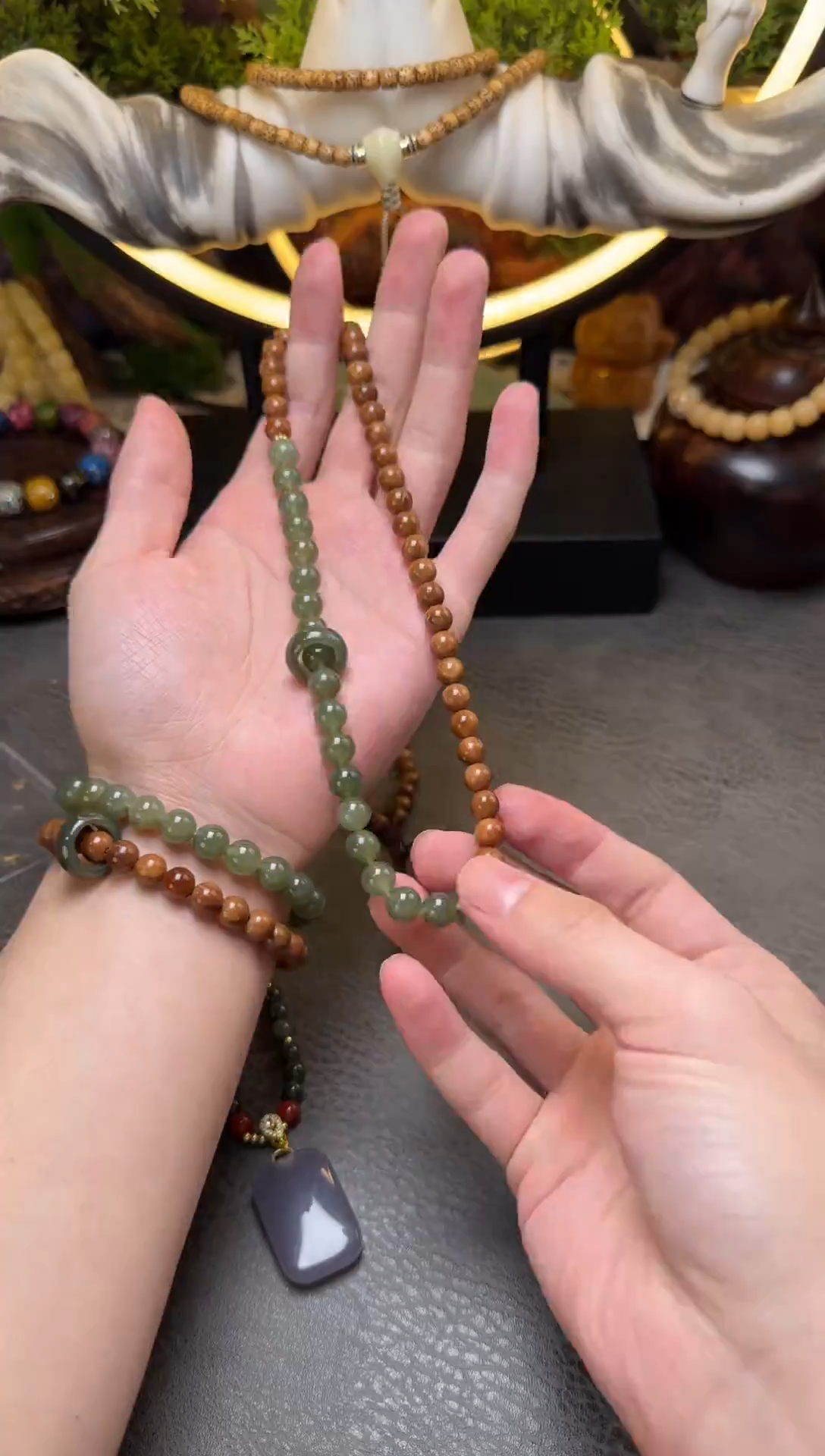 手串库克未镶嵌B483库克和田玉跑环双圈