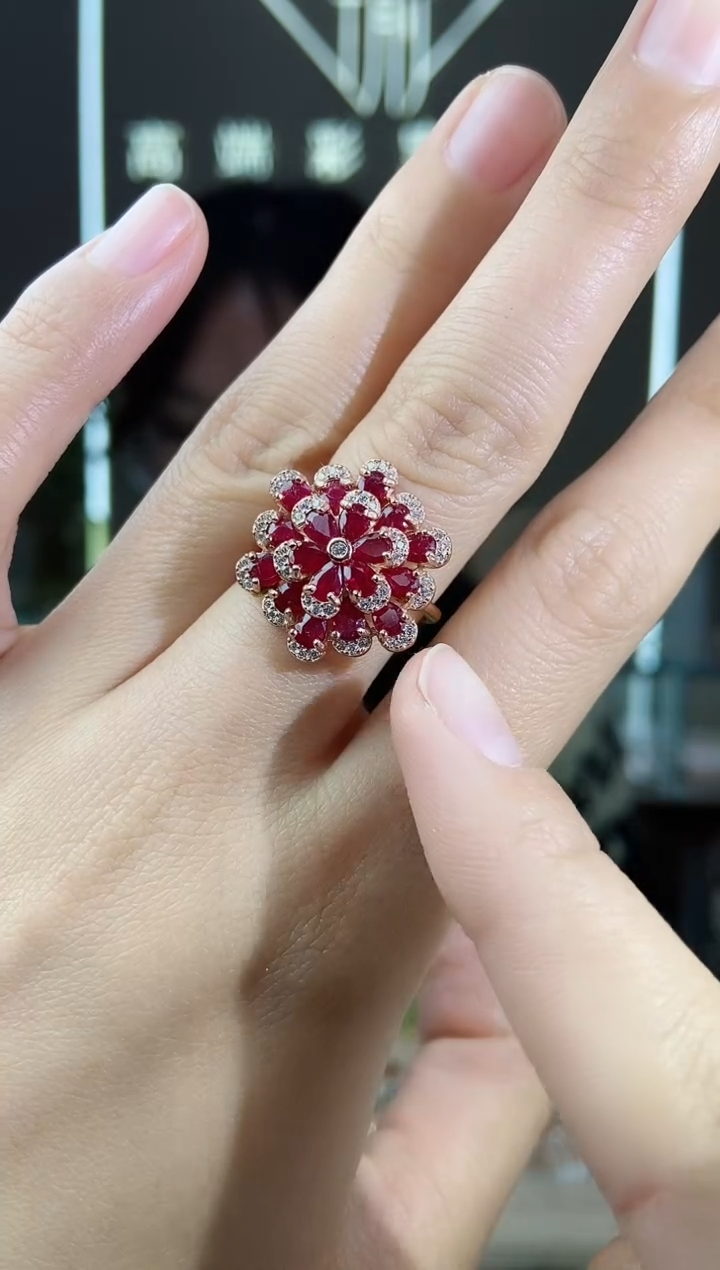 【闪购商品】红宝石手饰银S925镶嵌手饰