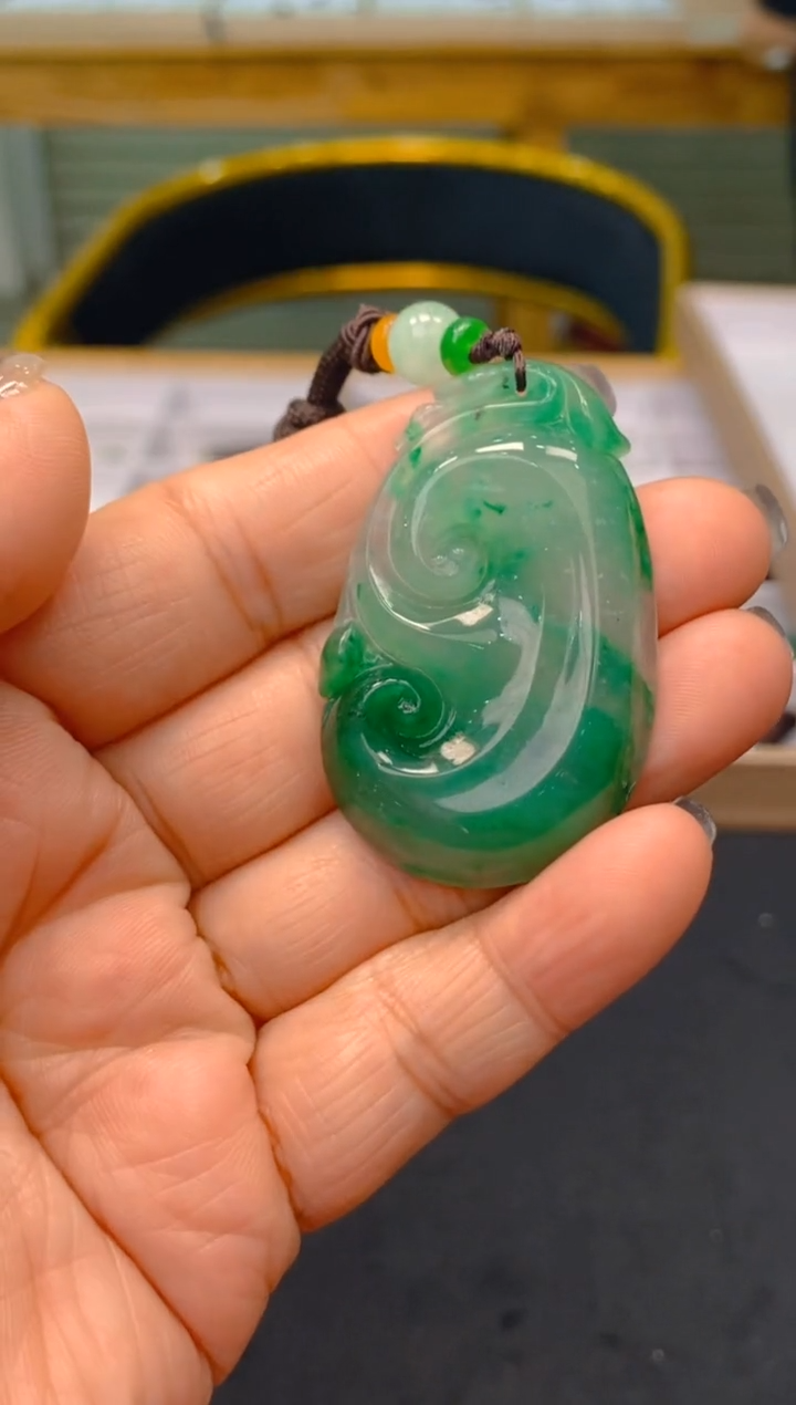 【闪购商品】石英质玉颈饰未镶嵌冰美人非洲翠065