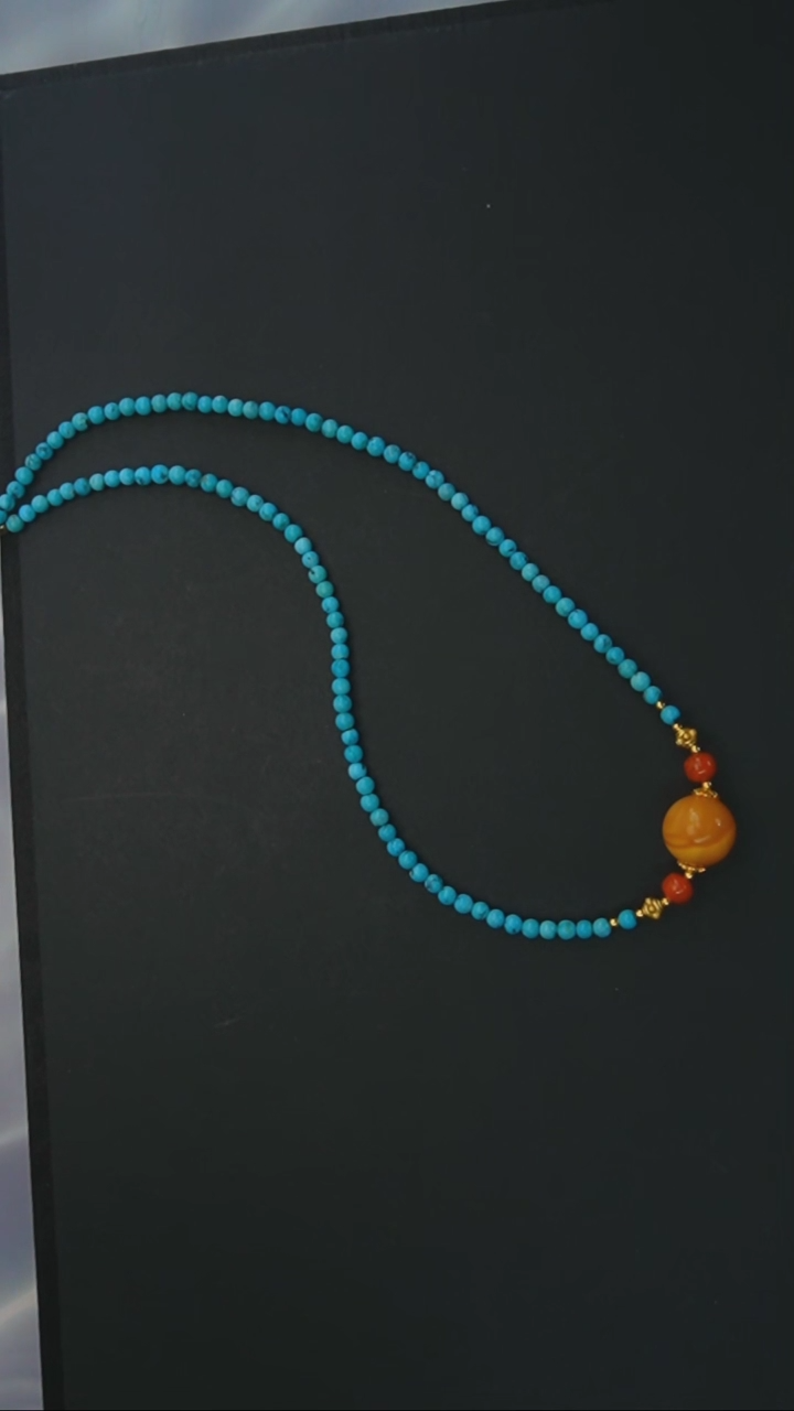 【闪购商品】绿松石项链银S925镶嵌发货一件