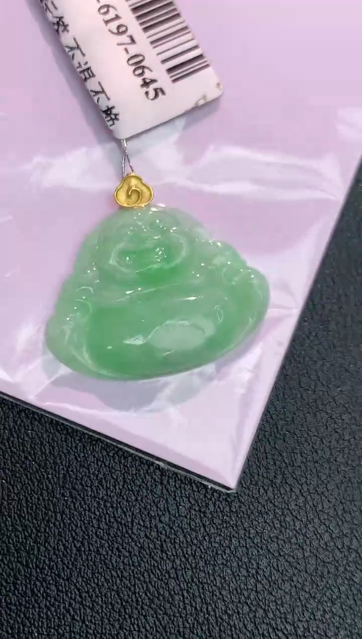 颈饰18K金镶嵌翡翠吹*️ 赠礼盒 丁丁