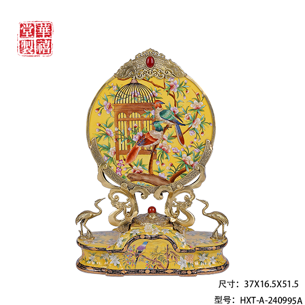 鸿禧高温瓷--鹤引天章屏  HXT-A-240995A