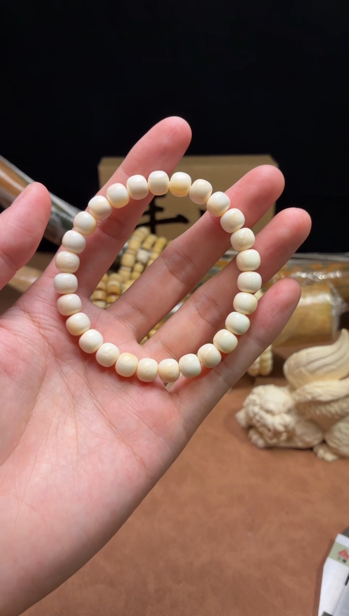 手串/手链/手镯猛犸象牙Q17全品皮肉脑8*7mm  虬系列