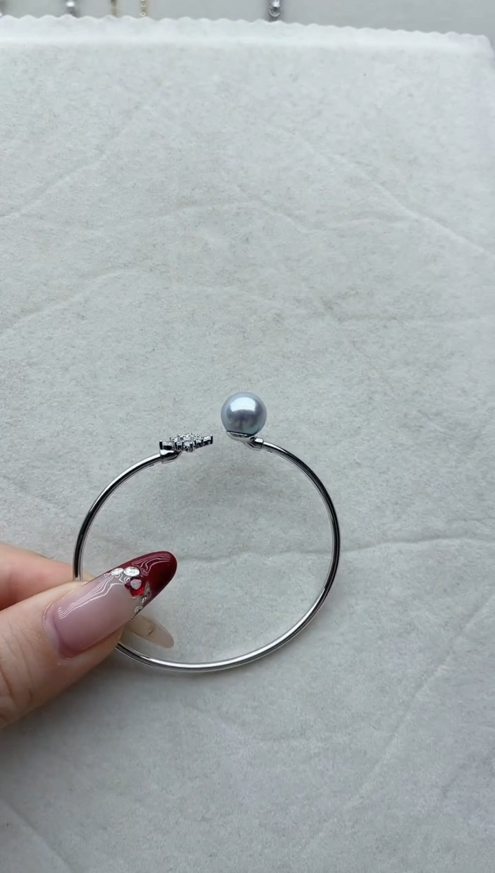 【闪购商品】海水珍珠手镯银S925镶嵌Y52