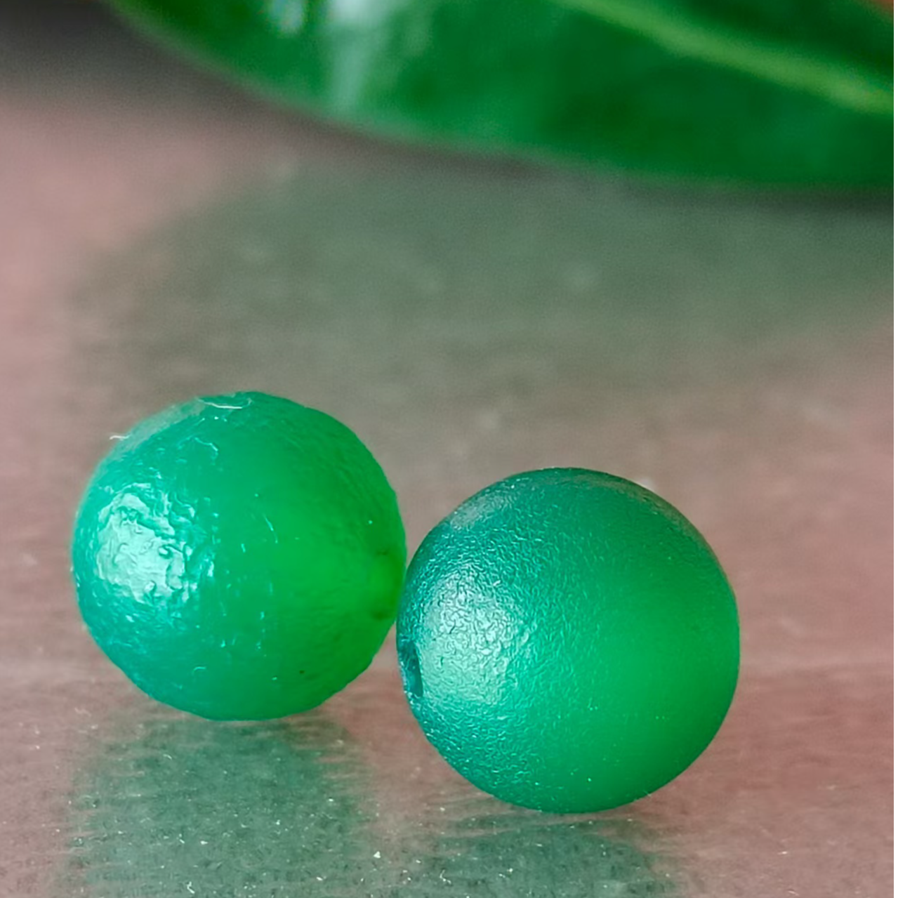 静雅古珠2--玛瑙吊坠1对.尺寸10mm