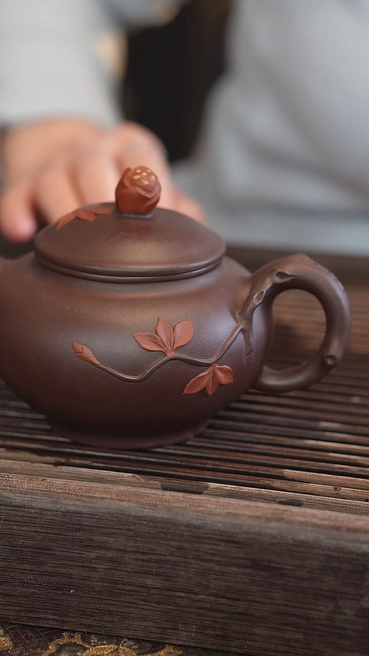 茶壶紫砂原矿手工制【作宽口】350cc