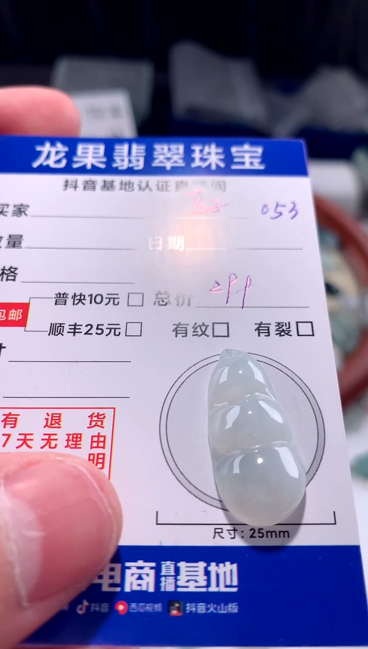 【闪购商品】翡翠颈饰未镶嵌冰胶豆子053