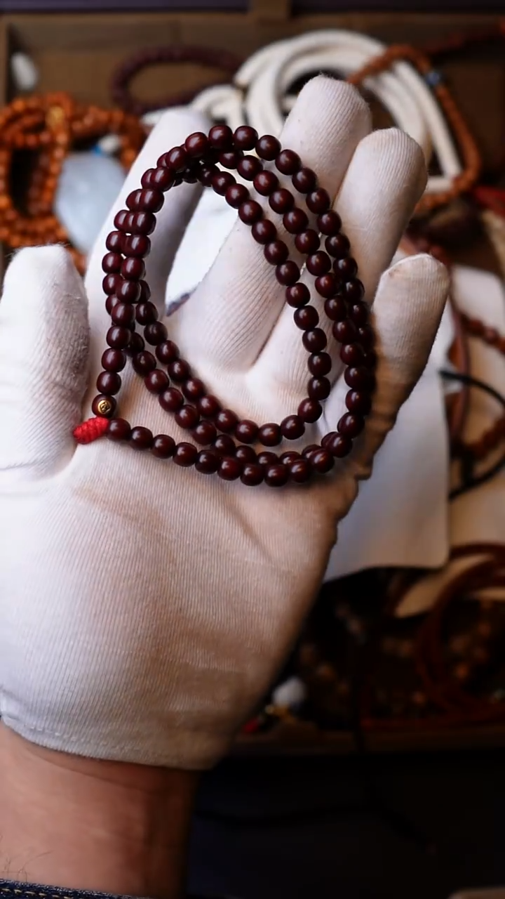 檀香紫檀（小叶紫檀）手串/手链小叶金标108x6.5mm