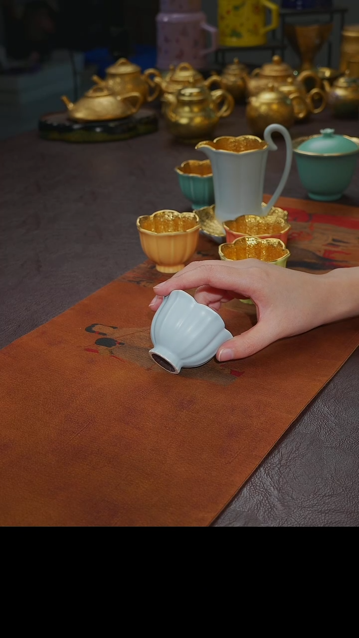 杯【宜景窑天漂鎏金系列】洛神樱花