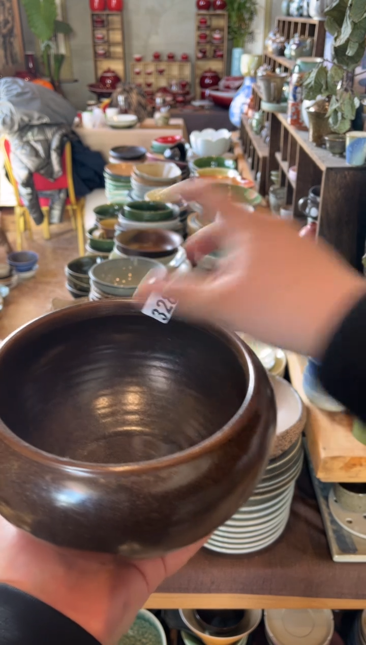 【闪购商品】瓷片328，手工陶泥棕建水