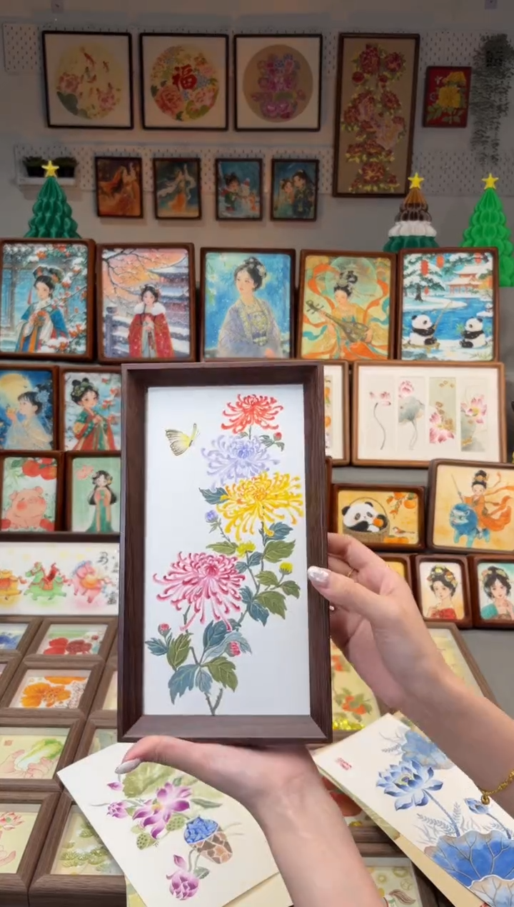 国画烟花菊 手绘国画27