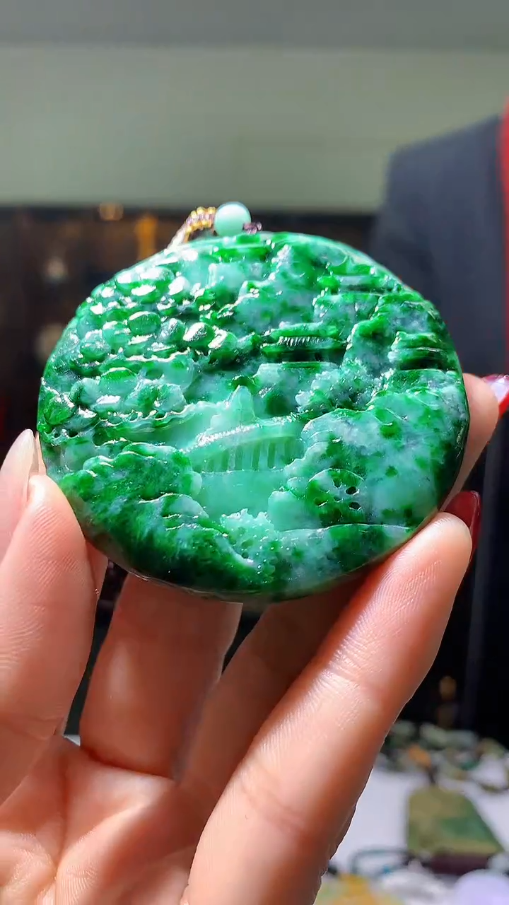 【闪购商品】定制翡翠未镶嵌1057hm-毛货挂件43