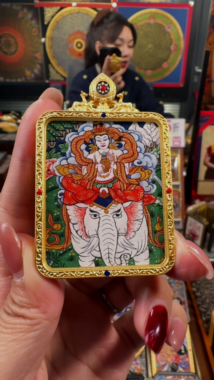 【闪购商品】吊坠壹善缘城手绘唐卡普贤年终大促