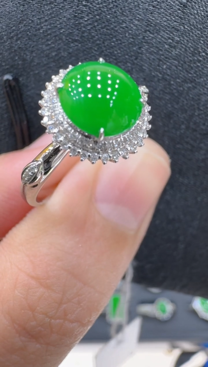 【闪购商品】翡翠戒指18K金镶嵌多样性团购发一件