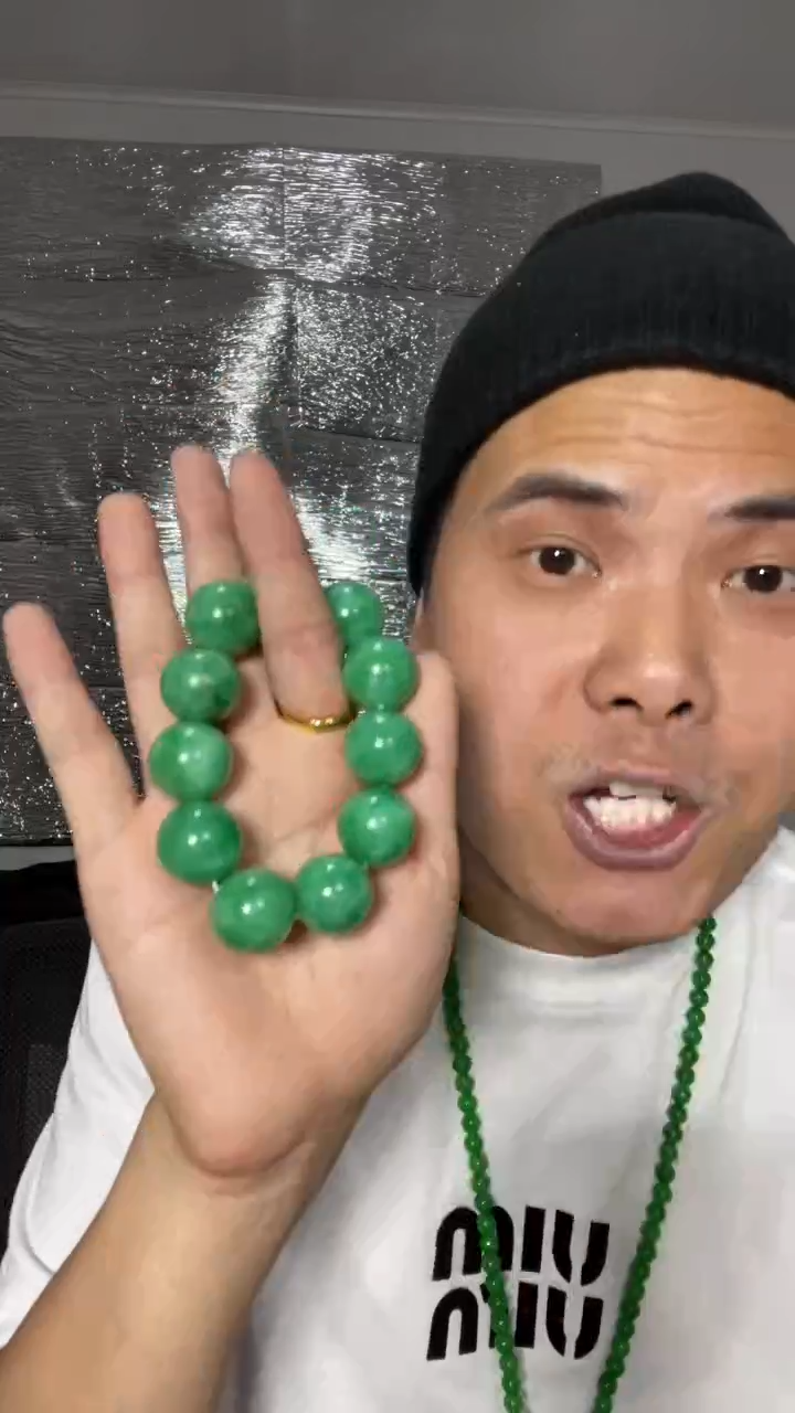 未镶嵌手串翡翠【小伍珠宝】缅料2.0飘花手串