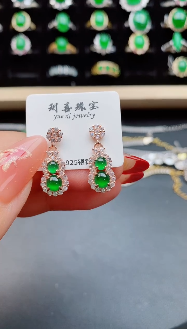 【闪购商品】翡翠戒指银S925镶嵌312321