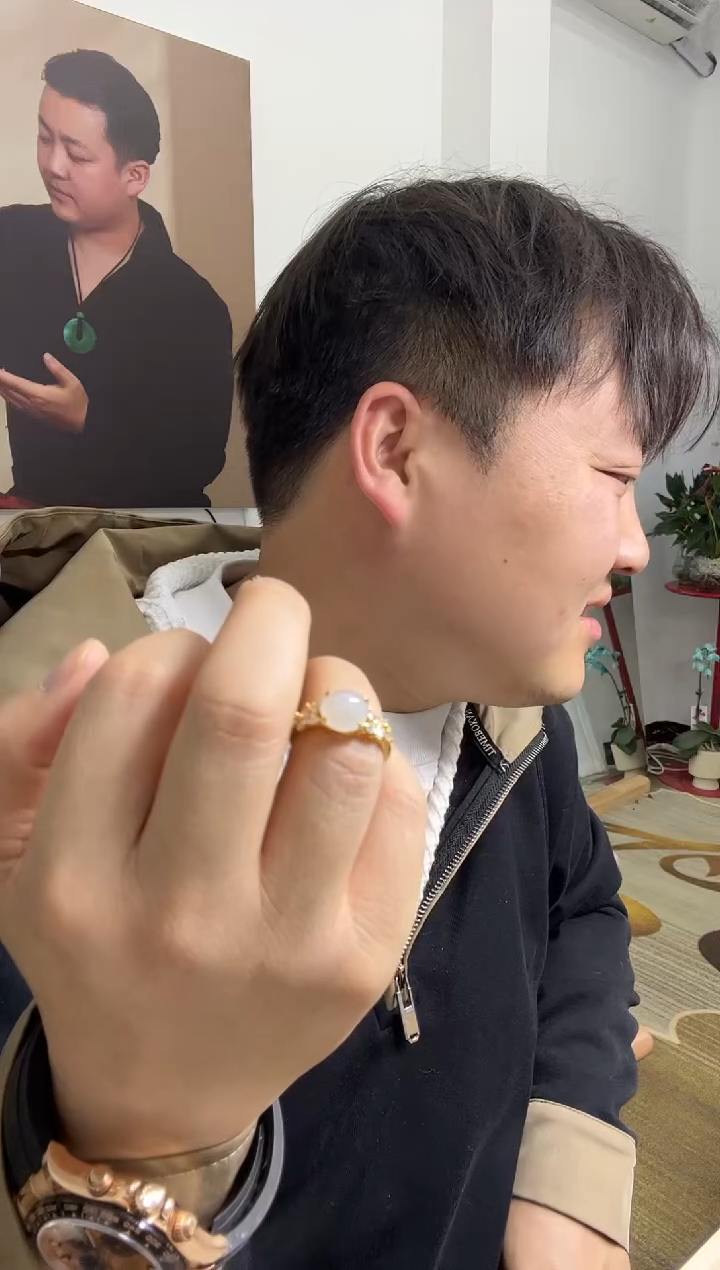 【闪购商品】翡翠戒指银S925镶嵌戒指