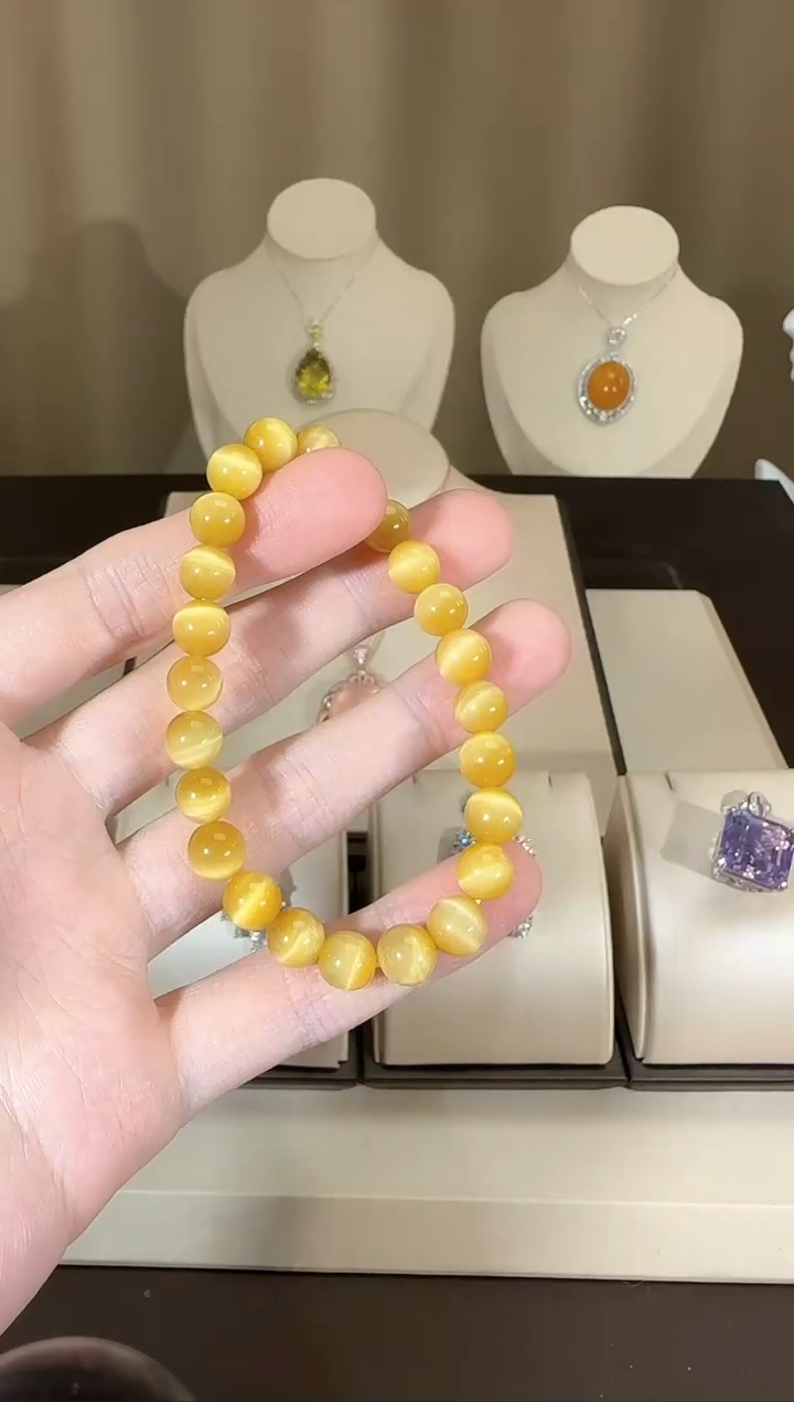 【闪购商品】水晶手串未镶嵌7mm虎眼石